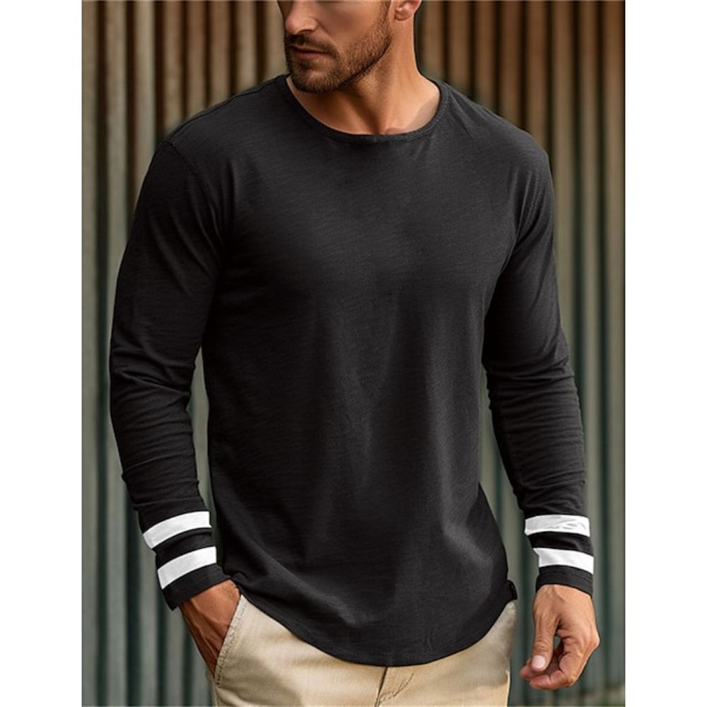 Street Fashion Men - Męska koszulka w stylu casual, prosta,