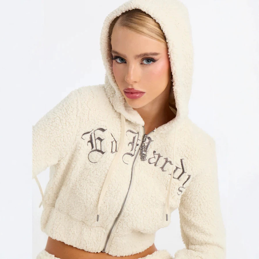 Street Fashion Online - Casualowy zestaw zimowy z aksamitu bubble