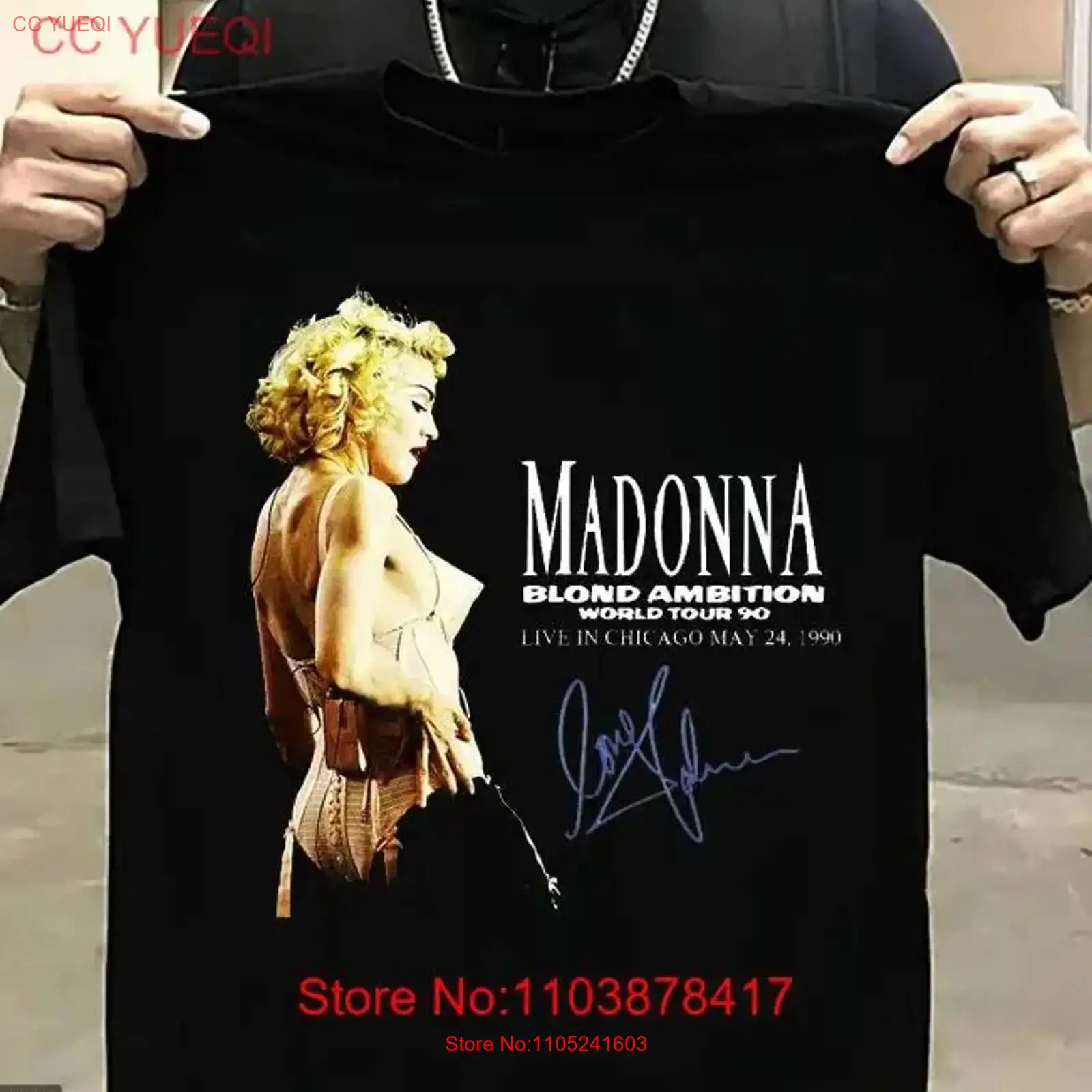 Street Fashion Chicago - Koszulka Madonna Blond Ambition Tour Live
