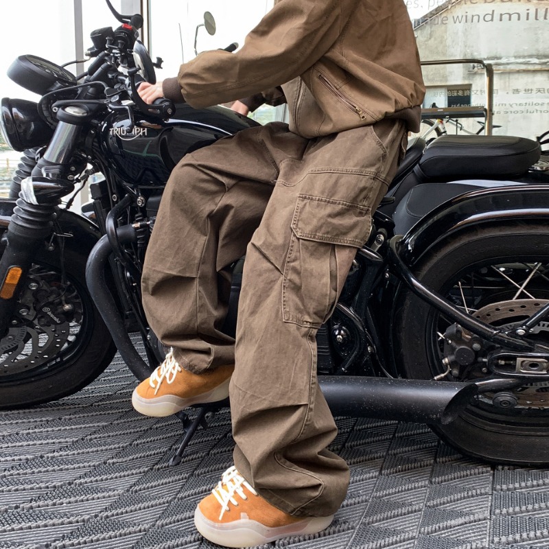 Cargo Pant Wide - Męskie spodnie cargo w stylu vintage,