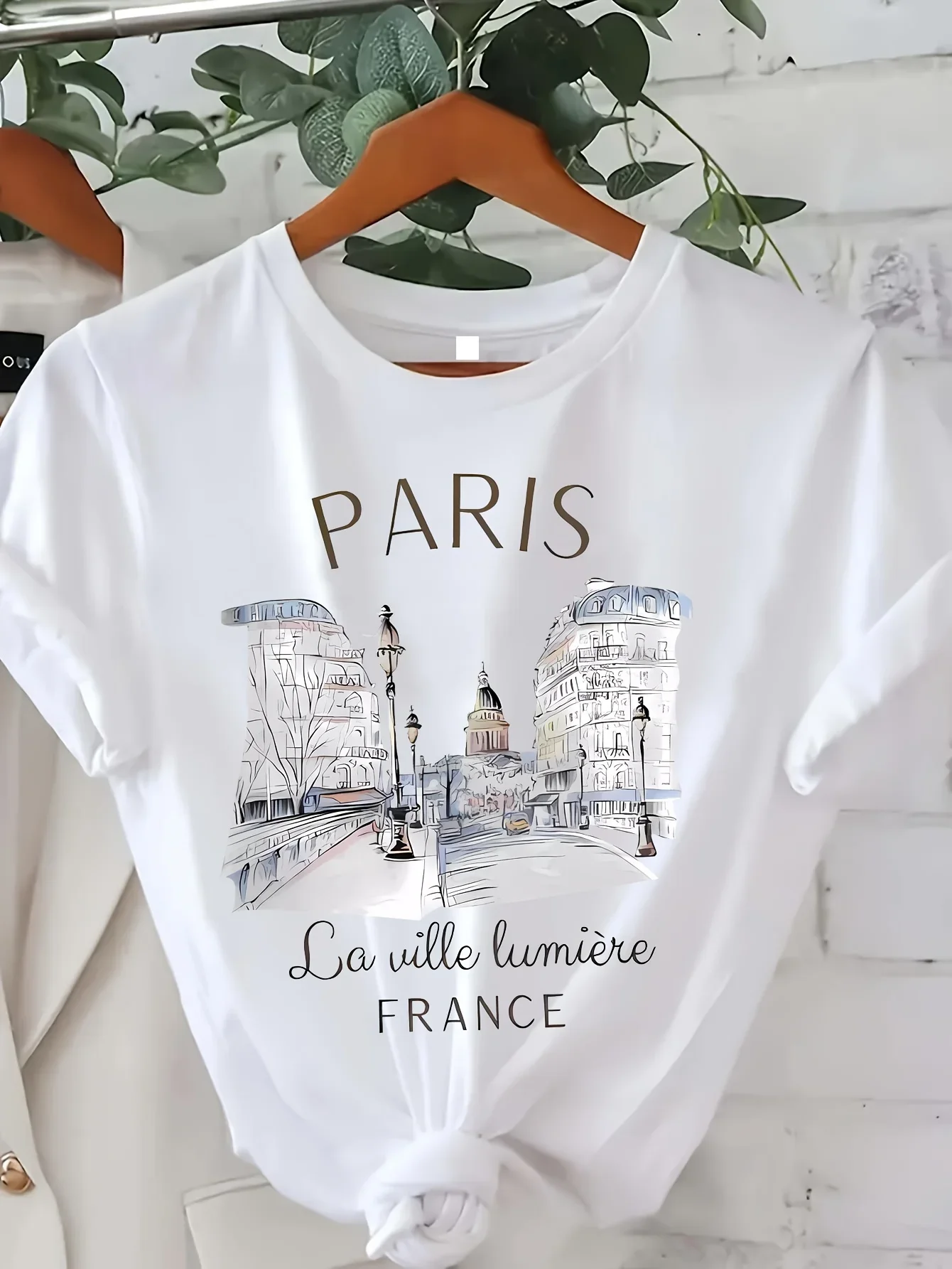 Street Fashion In Paris - Koszulka Y2k Paryż Damska Koszulka z