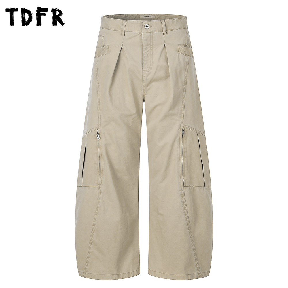 Cargo Pant Wide - Męskie spodnie cargo z wieloma kieszeniami,
