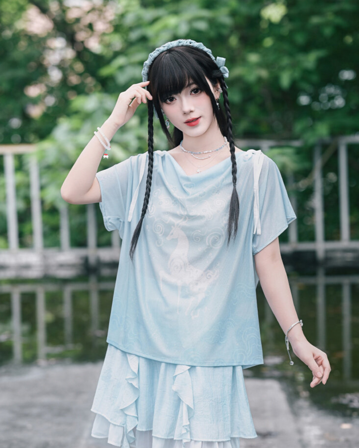 Mesh Top Layering - Nowa koszulka z siateczki w chińskim