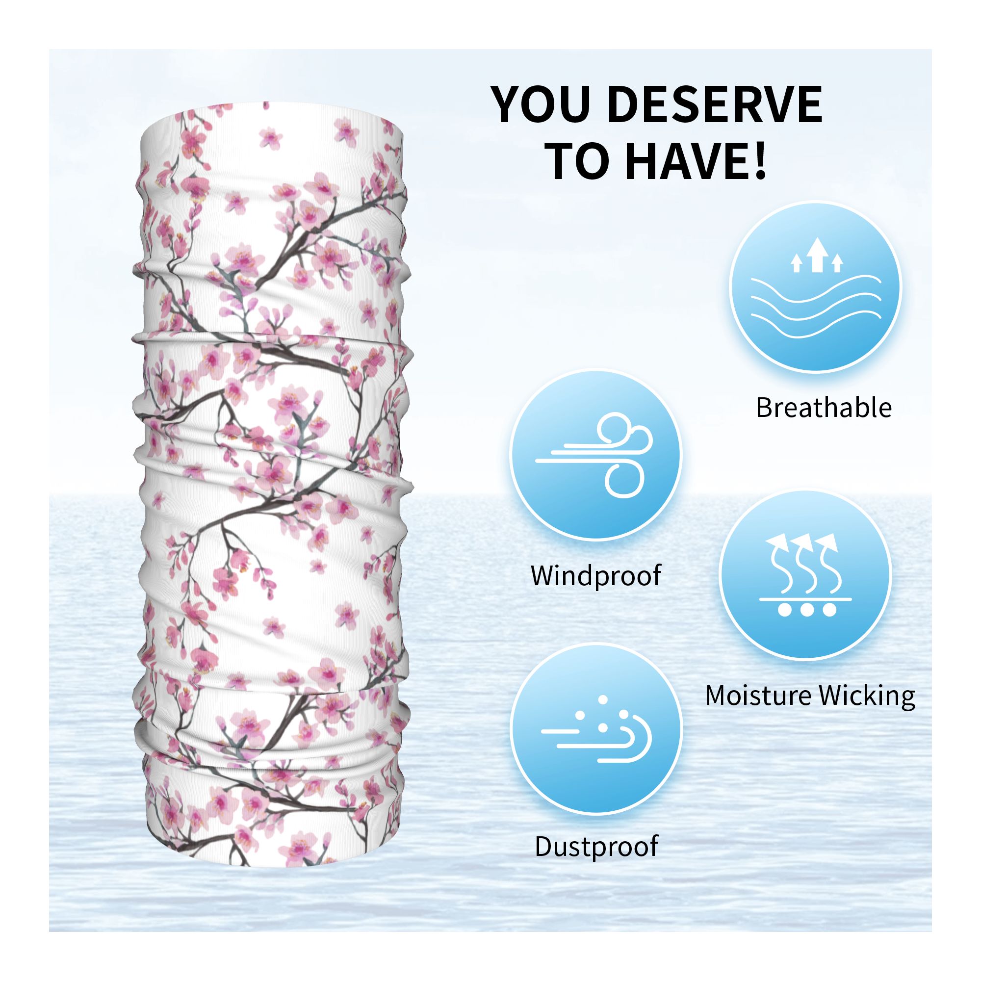Japońskie kwiaty wiśni Sakura  – Balaclava Face Mask recenzja i cena