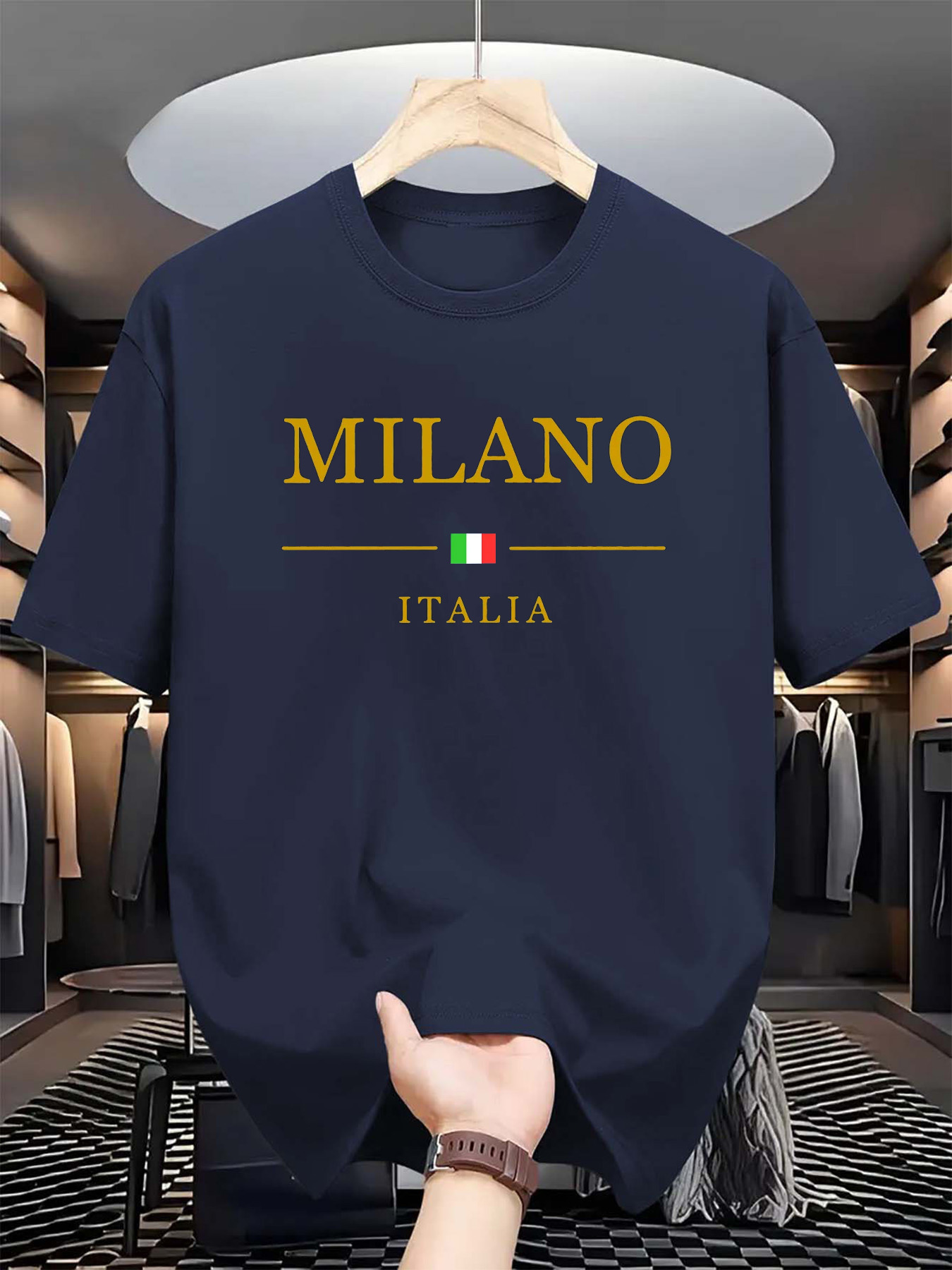 T-shirt z nadrukiem włoskiego  – Street Fashion In Milan recenzja i cena