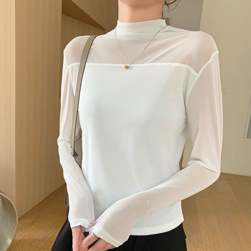 Damska czarna przezroczysta bl – Mesh Top Layering recenzja i cena