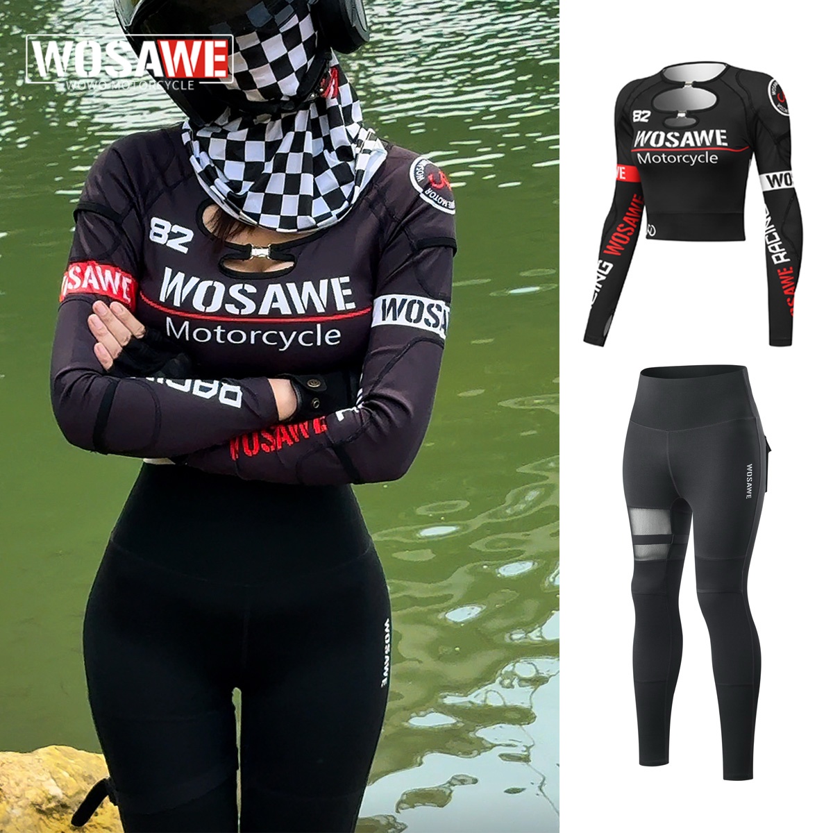 WOSAWE Letni Damski Zestaw Mot – Reflective Jacket Running recenzja i cena