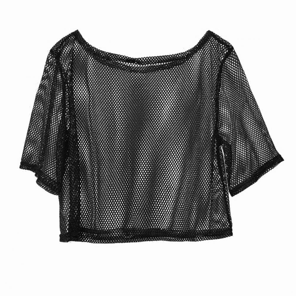 Women Fishnet Tank T-Shirt Cas – Mesh Top Layering recenzja i cena