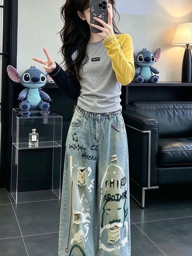 Dziewczęcy casualowy zestaw dż – Street Fashion Korean Girl recenzja i cena