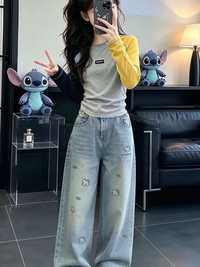 Dziewczęcy casualowy zestaw dż – Street Fashion Korean Girl recenzja i cena