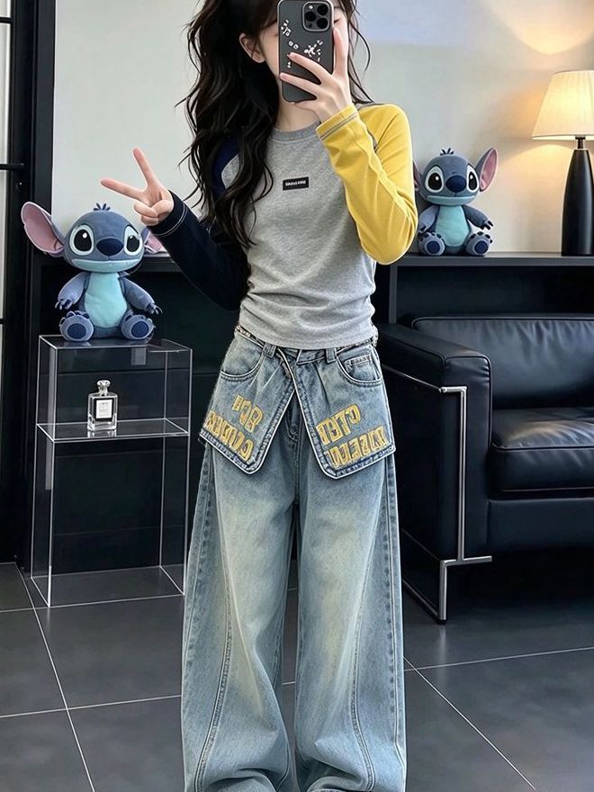 Dziewczęcy casualowy zestaw dż – Street Fashion Korean Girl recenzja i cena