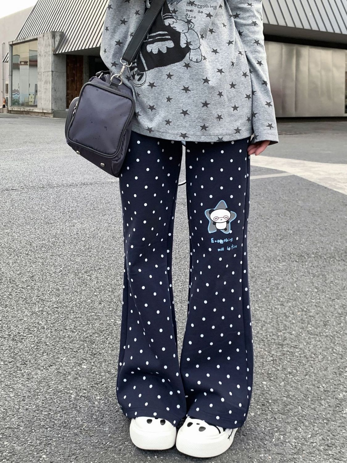 Spodnie w stylu Y2K vintage z  – Street Fashion Korean Girl recenzja i cena