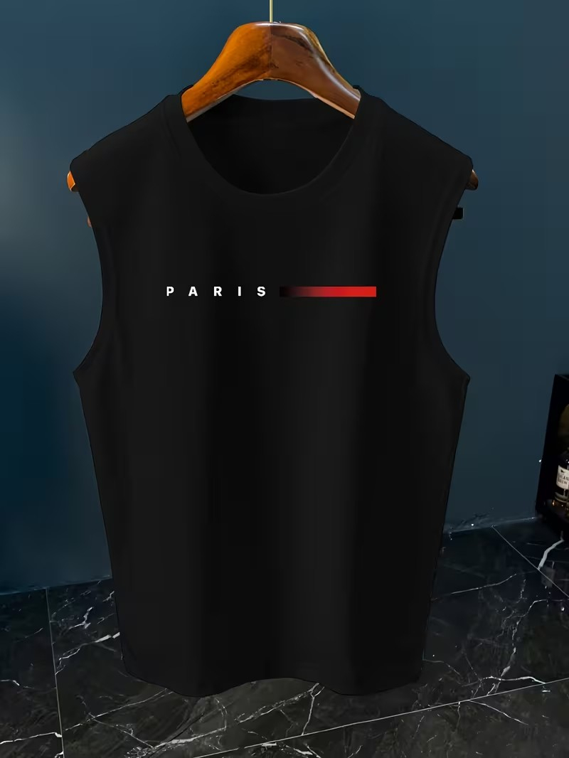 Męski minimalistyczny tank top – Street Fashion In Paris recenzja i cena