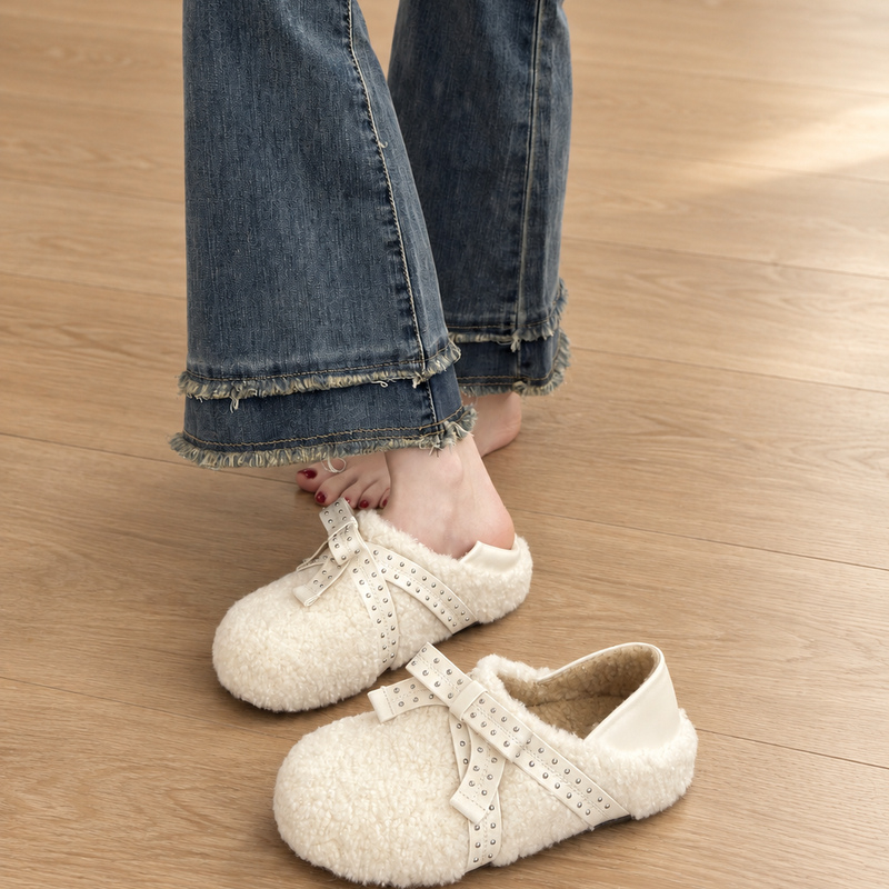 Damskie futrzane baleriny, pod – Street Fashion Online recenzja i cena