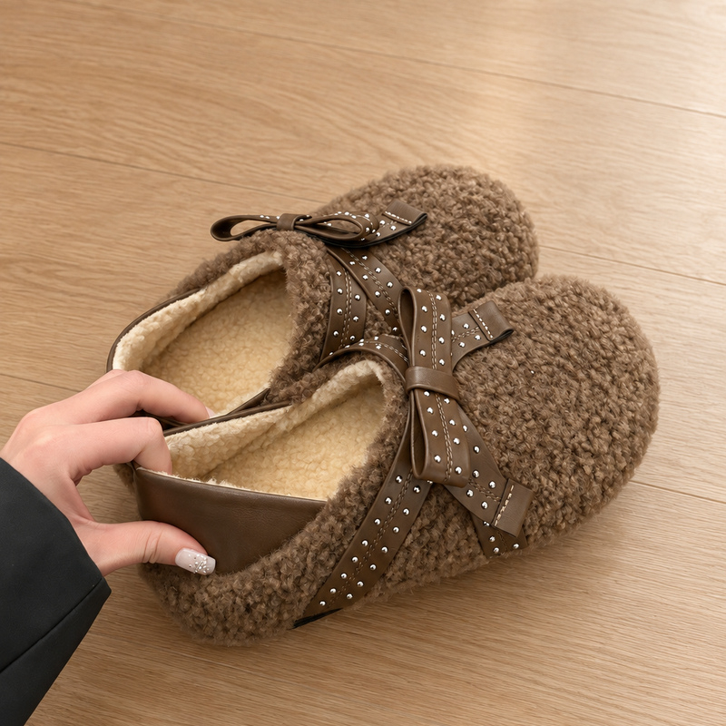 Damskie futrzane baleriny, pod – Street Fashion Online recenzja i cena