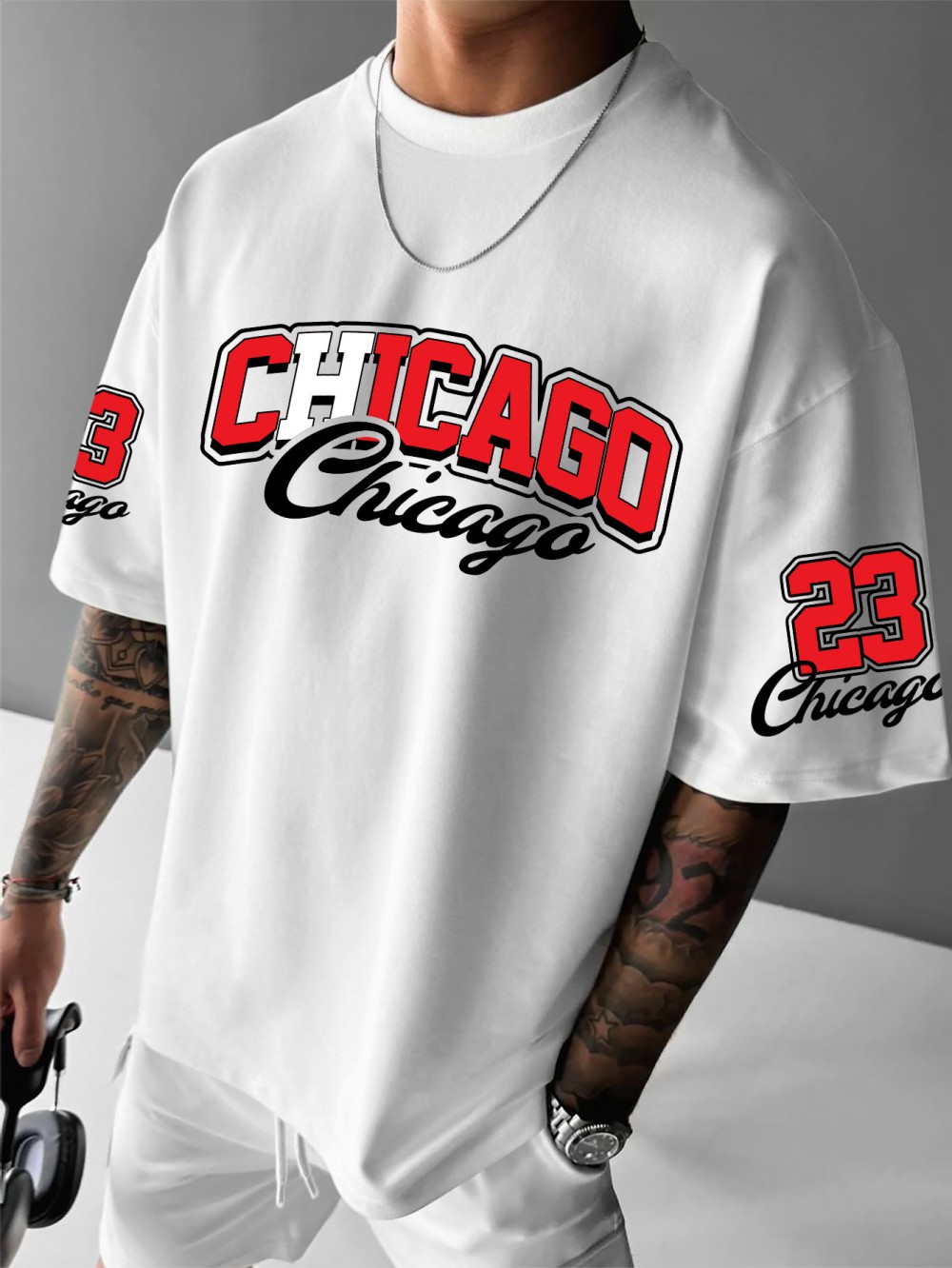Męska letnia koszulka z nadruk – Street Fashion Chicago recenzja i cena
