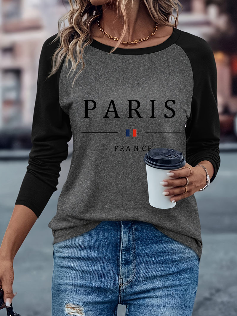 Modna koszulka damska z długim – Street Fashion In Paris recenzja i cena